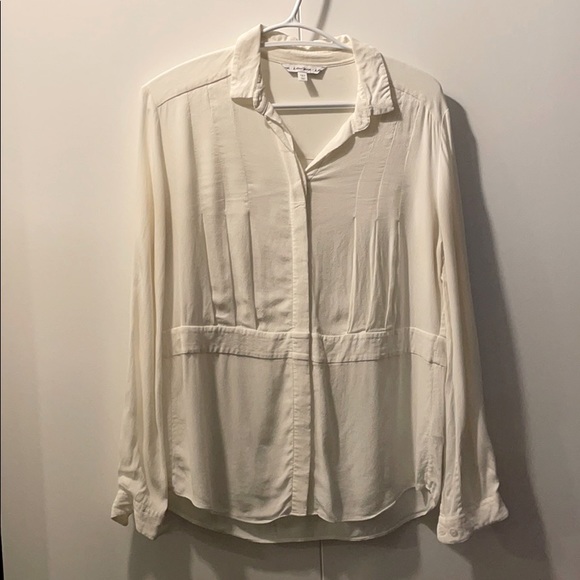 Long sleeve crepe pleated blouse - Picture 1 of 3